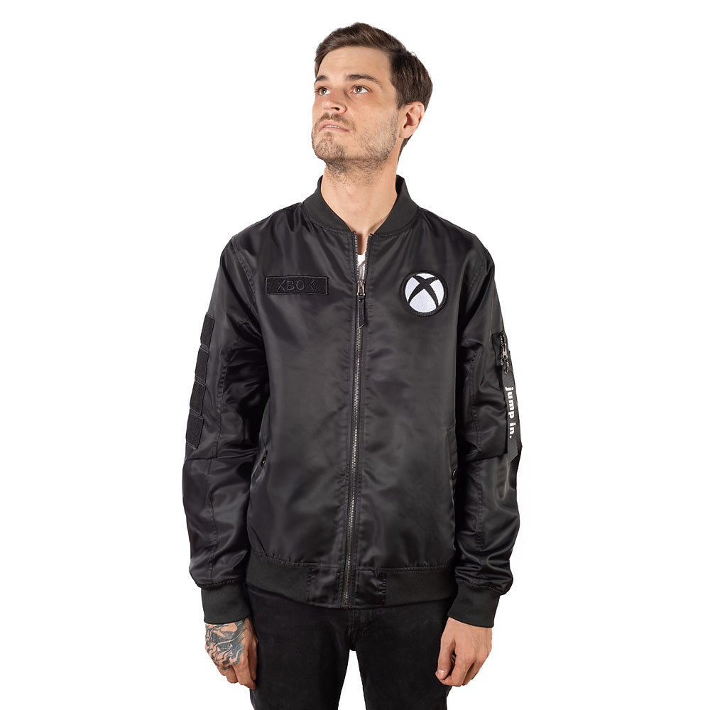 XBox Game Pass XL Black Soft Shell Bomber Jacket Promo Event Issue online Quilted